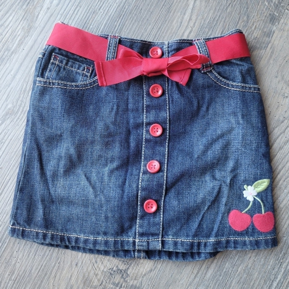 Gymboree Cherry Denim Skirt - NWOT